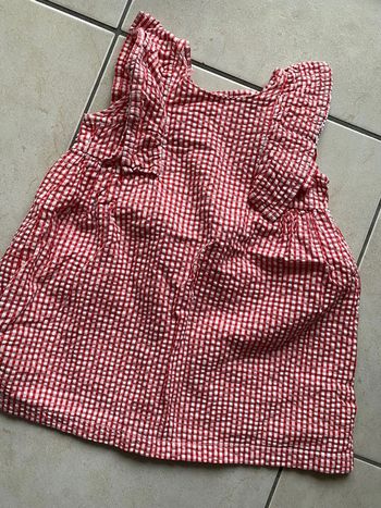 Robe bébé fille carreaux vichy rouge blanc Kiabi 18 mois