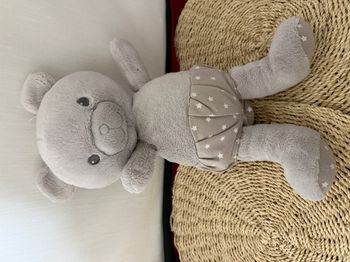 Peluche ours ORCHESTRA PREMAMAN étoile gris blanc fluorescent 