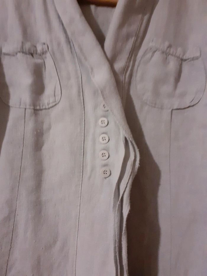 Magnifique tunique en lin grise - photo numéro 7