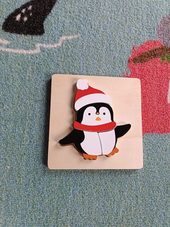 Puzzle en bois pingouin