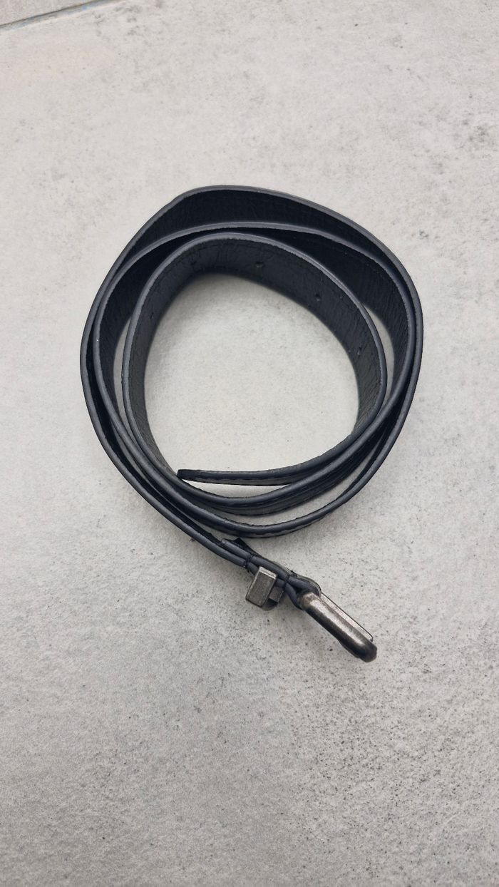 Ceinture synthétique noire pour homme
