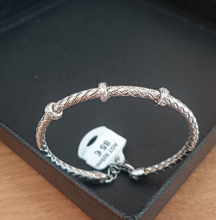 Bracelet Valenzi pour Enfant. Argent blanc 925, et oxydes de zirconium. Neuf