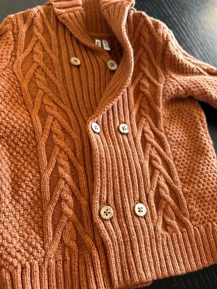 Gilet marron/caramel Orchestra bébé garçon - 9 mois - photo numéro 2