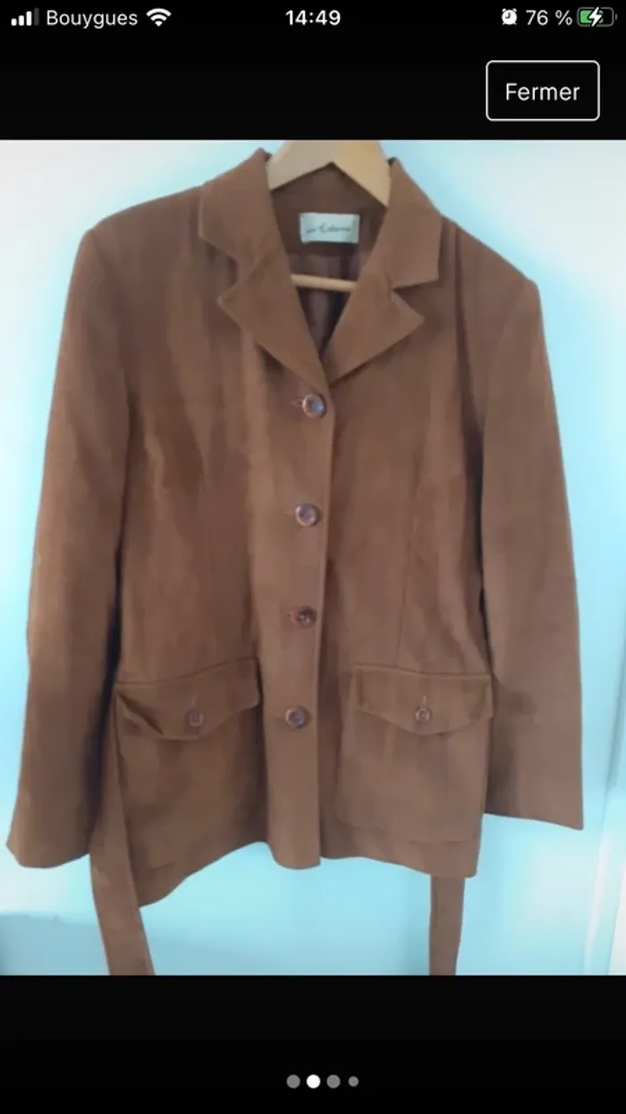 Veste style saharienne Marron Taille 40 In Extenso - photo numéro 2