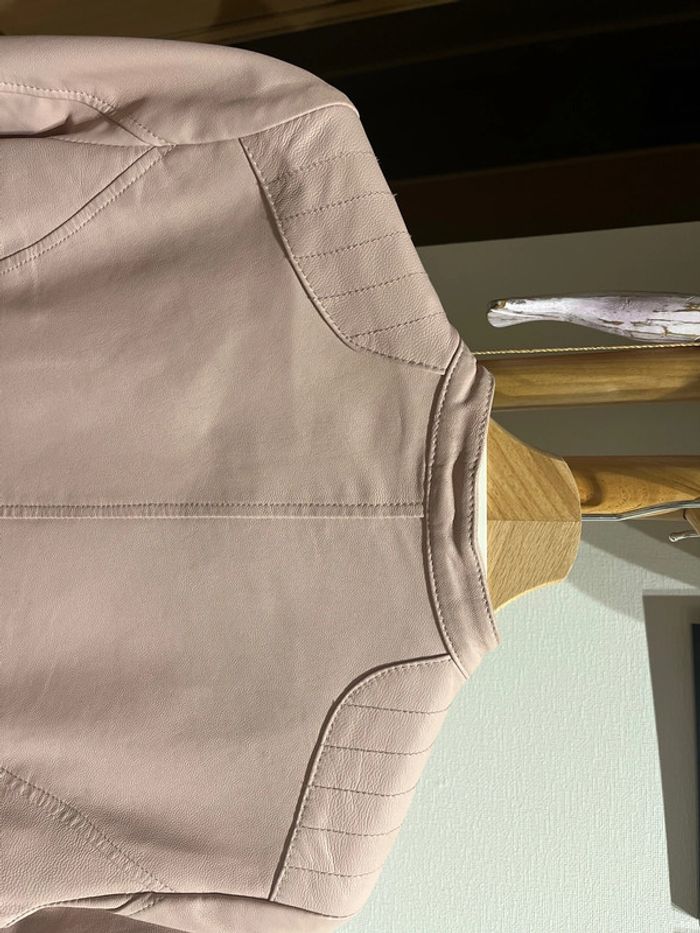 Veste Perfecto Rose en Cuir - photo numéro 6