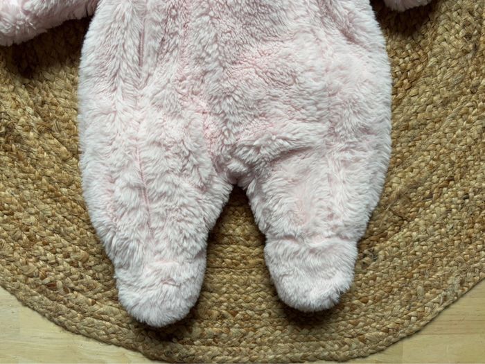 🌺Combinaison hivernal/ Combipilote en fausse fourrure rose Taille 1mois-56cm🌺 - photo numéro 2