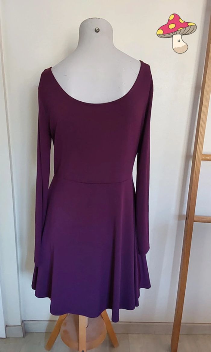 Robe fluide violette prune H&M  T40 - photo numéro 4