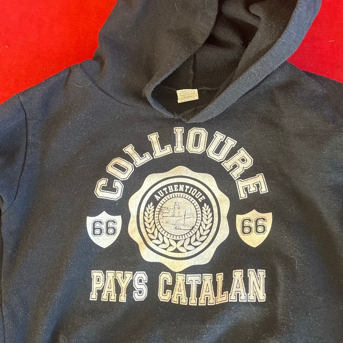 Sweat à capuche taille 10 ans bleu marine collioure - photo numéro 2