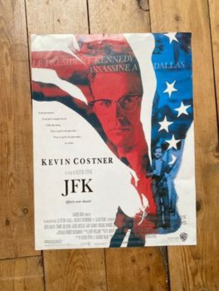 Affiche JFK Kevin Costner 24 x 32 cm 1991 Warner Bros