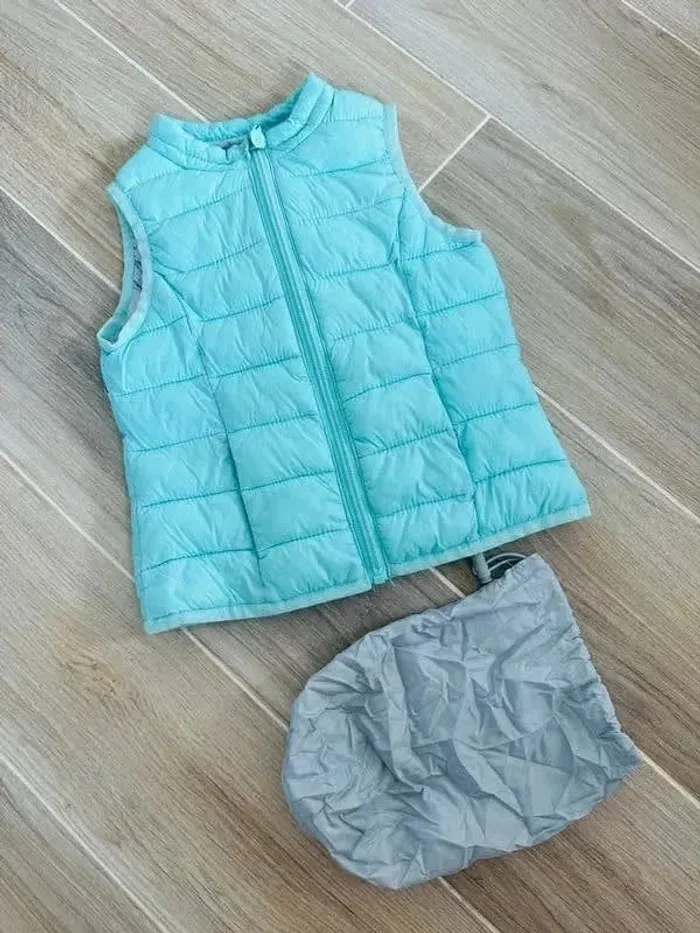 Doudoune sans manche okaidi 3 ans vert menthe