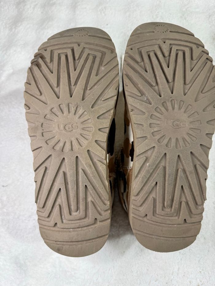 Bottines fourrées motif vache beige/marron - photo numéro 9