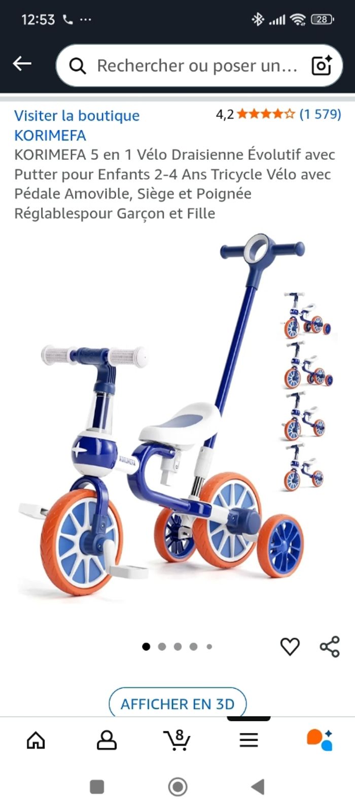 Velo draisienne 2 à 4 ans - photo numéro 4