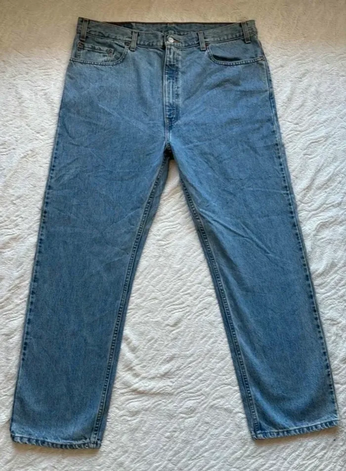 Jean Levi’s femme unisexe 505 Regular Fit straight droit taille haute 6XL/52 Bleu Mexico rare - photo numéro 4