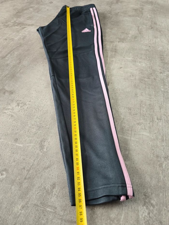 Pantalon jogging Adidas trackpant climacool gris anthracite bande rose taille M - photo numéro 15