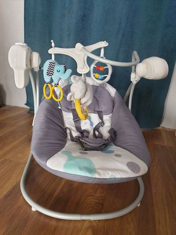 Balancelle kinderkraft minky bleu