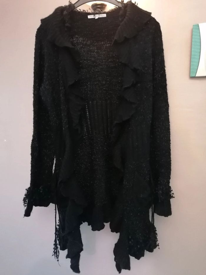 Veste gilet noir long très classe Patrice Bréal taille 46 soit 5Tbe