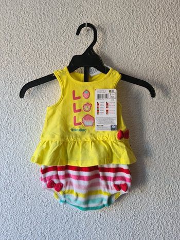ensemble débardeur jaune et culotte multicolore smiley Orchestra