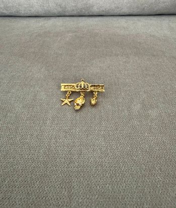 Broche dorée vintage décorative