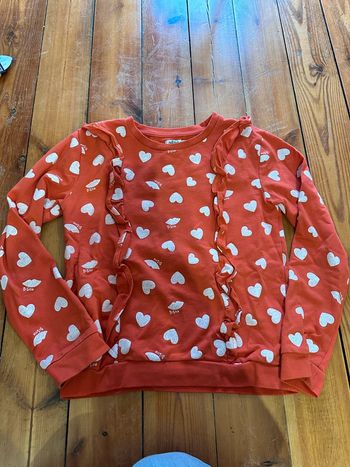 Pull gemo coeur blanc 12a