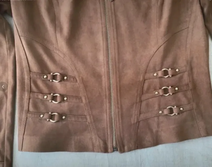 Blouson suédine cache cache - photo numéro 3