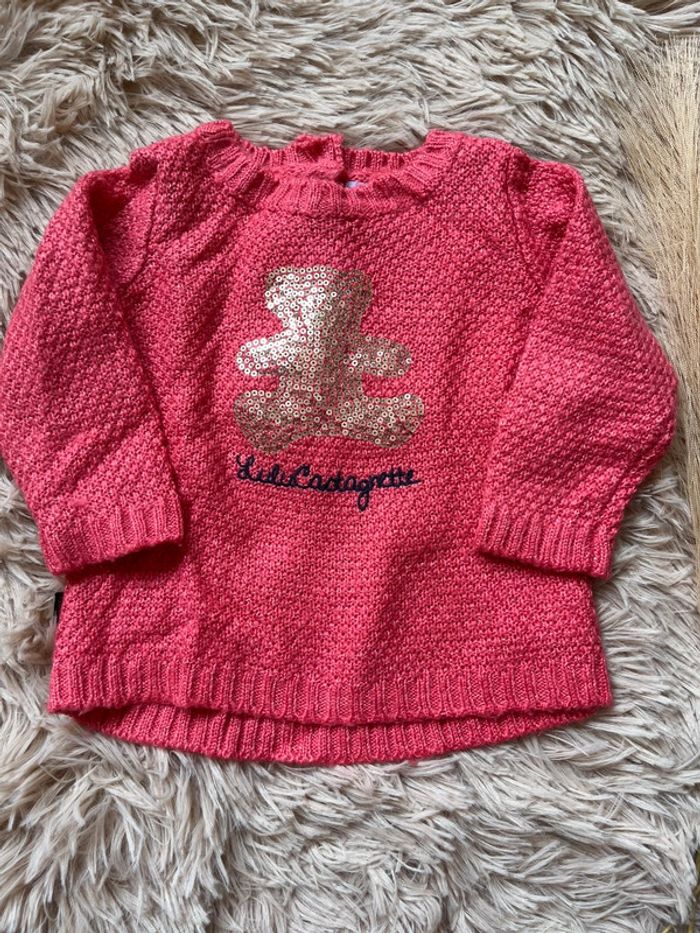 Pull manches longues rose - photo numéro 2