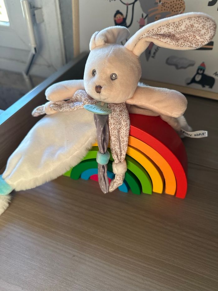 Doudou lapin poupi nature baby Nat - photo numéro 2