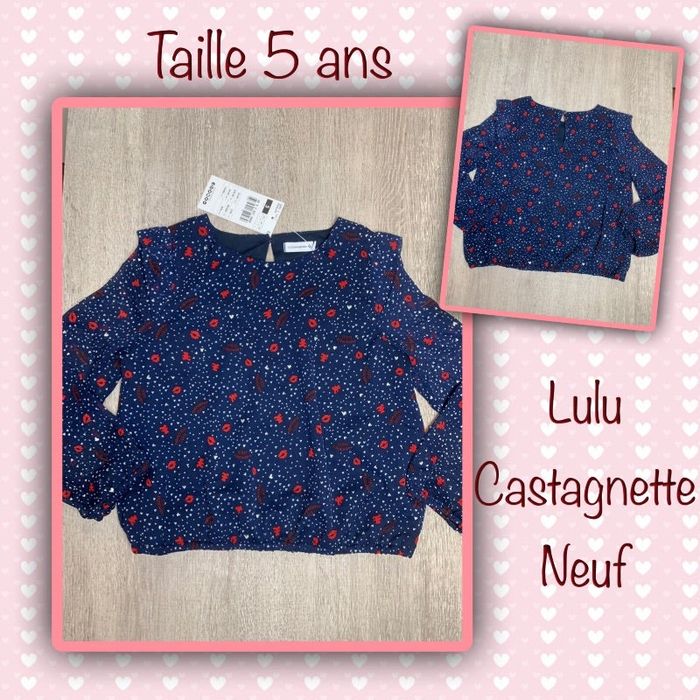Haut en voile intérieur doublé - taille 5 ans - lulu Castagnette - neuf