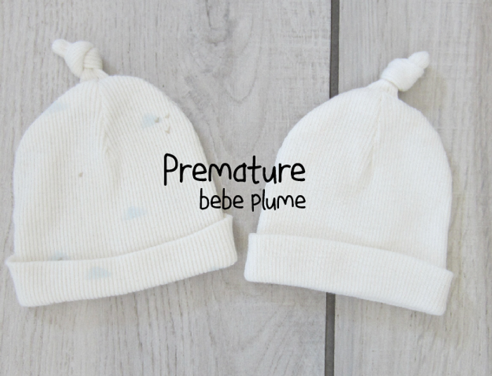 Lot de 2 bonnets unisexe pour prématuré ou bébé plume