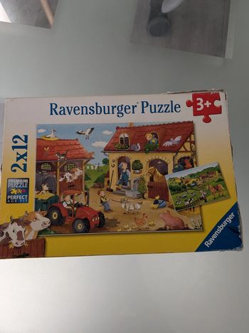 Puzzle 2 fois 12 pièces la ferme
