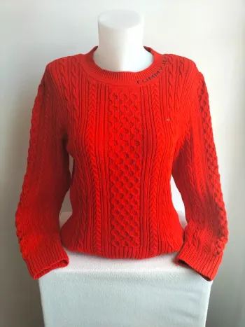 Pull Femmes Maille Torsadés 100% Coton - Tommy Jeans - Taille XL