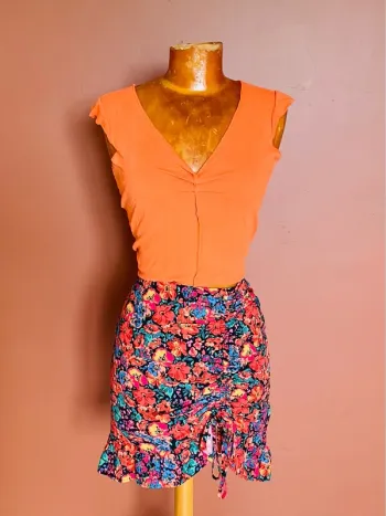 Débardeur orange vintage