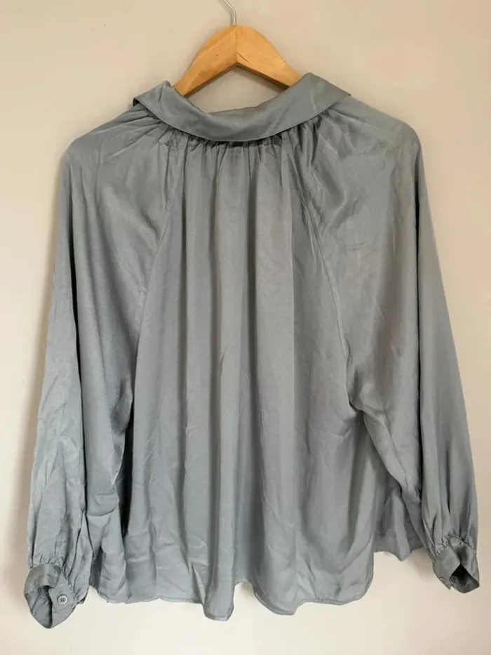 Blouse satin gris AMV - photo numéro 2
