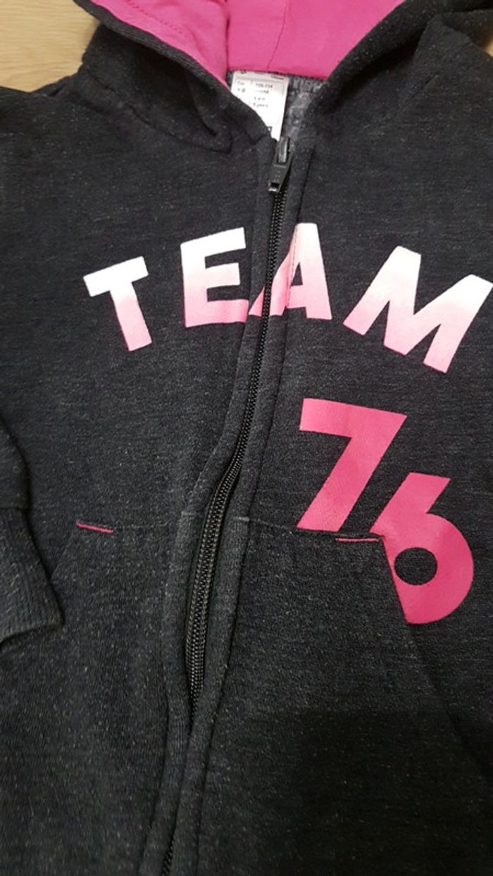 Sweat à capuche team 76 domyos decathlon 5 ans - photo numéro 2