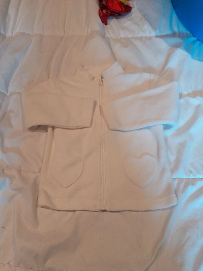 Veste polaire blanc 4ans