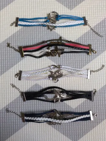Lot 5 bracelets multi rangs + 1