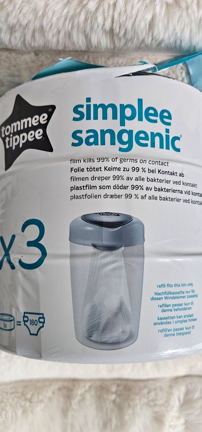 Lot de 3 recharges originales Simplee Sangenic Tommee Tippee neufs - photo numéro 4