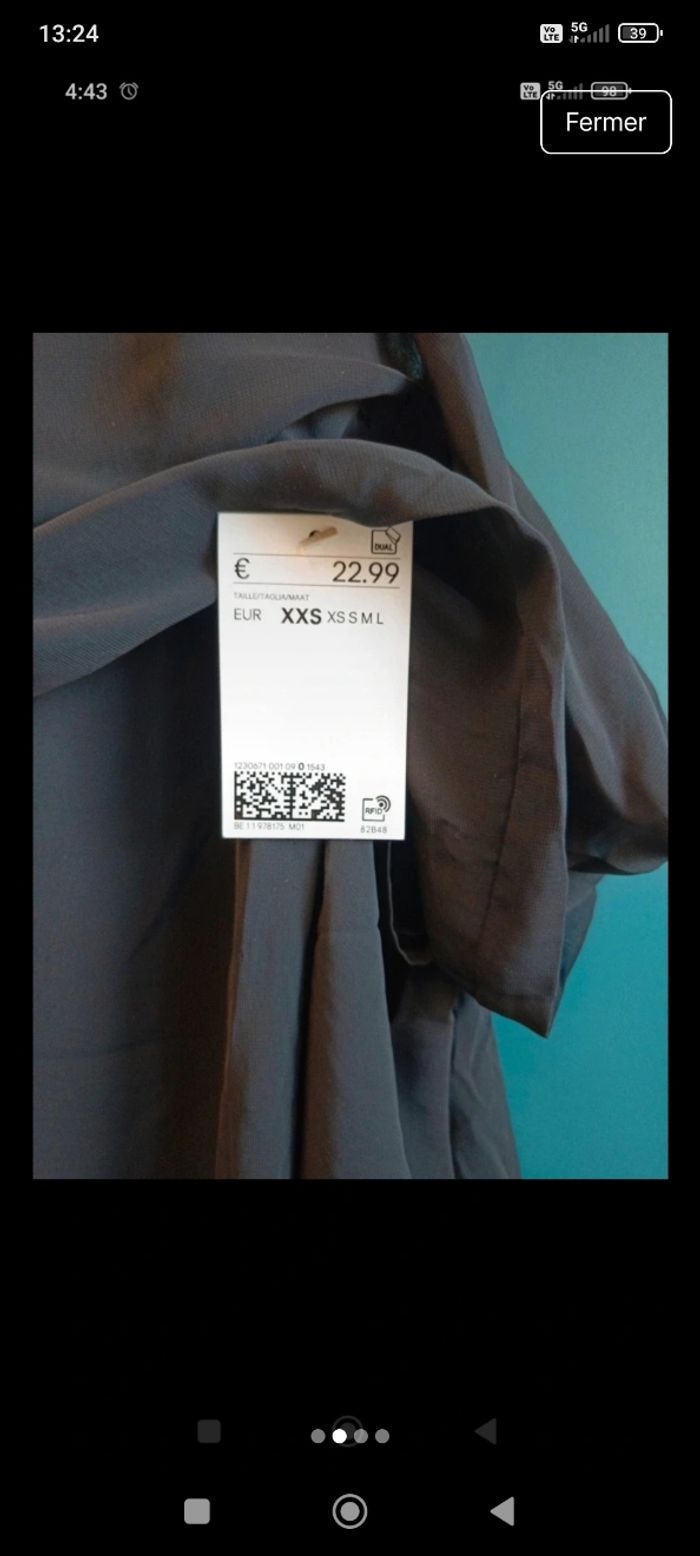 Haut noir transparent cole bateau - photo numéro 2