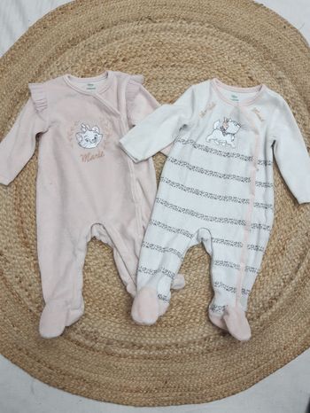 Lot de 2 pyjamas Marie les Aristochats Disney 6 mois