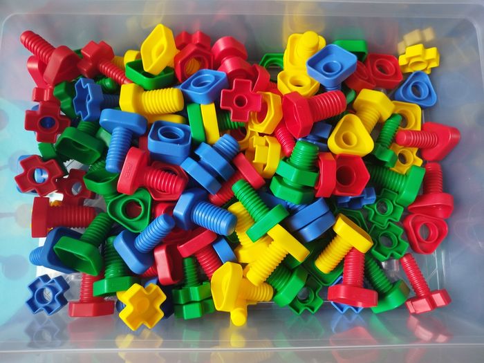 Jouet maxi boulons en plastique