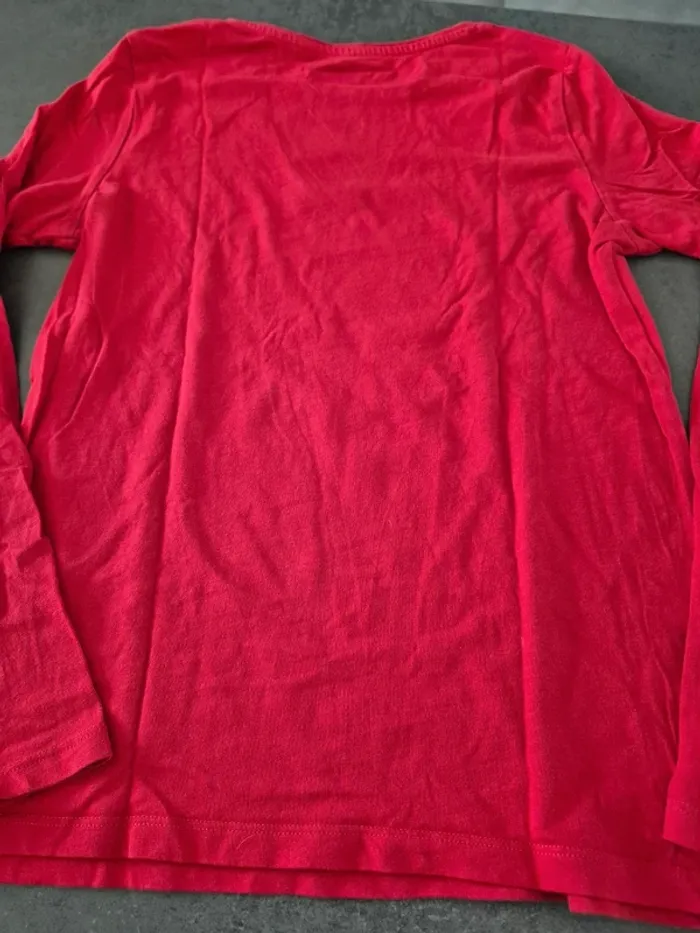 T-shirt manches longues imprimé coeur - photo numéro 4