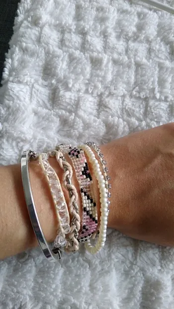 Bracelet créateur 5 brins fermoir aumant