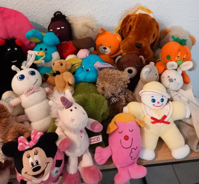 Lots de peluches différentes marques ajena, fizzy, nounours,etc