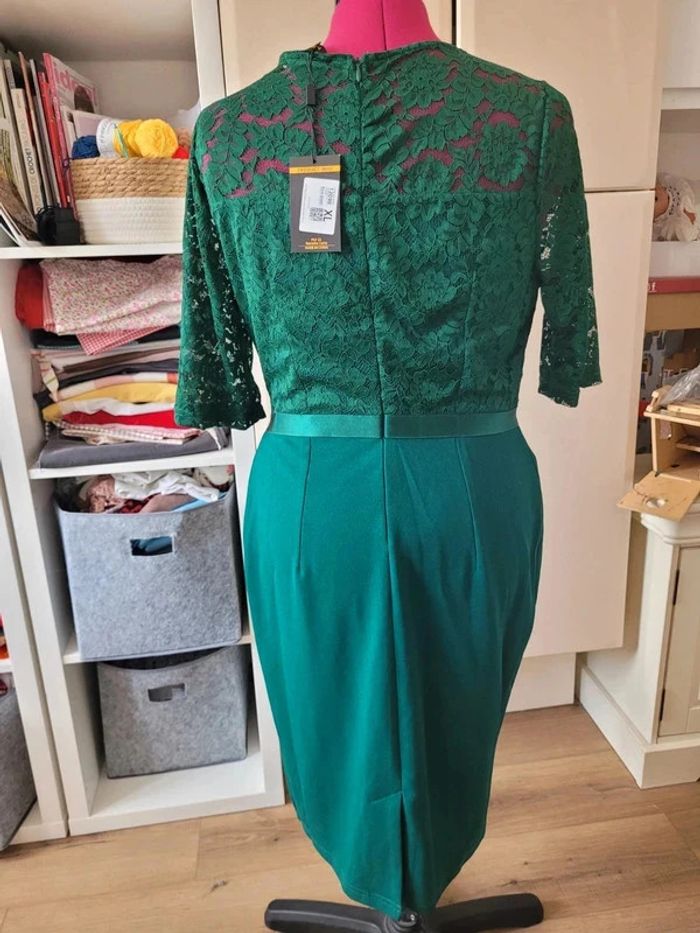 Robe verte dentelle cérémonie - photo numéro 2