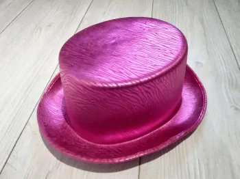 Chapeau rose fête pour déguisement disco