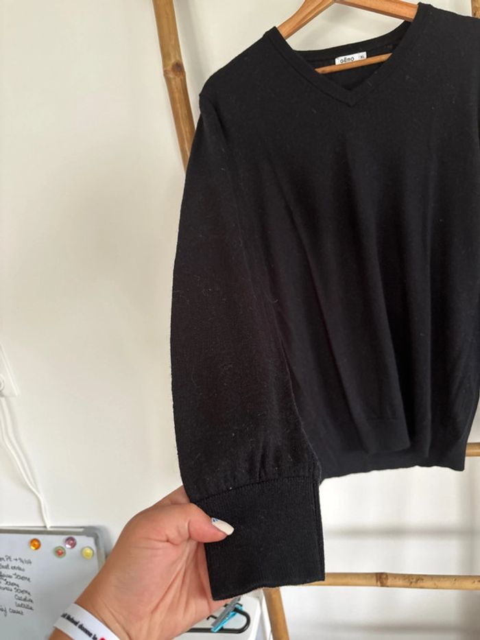 Pull fin léger noir col V gemo taille XL - photo numéro 4