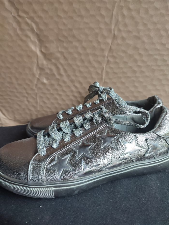 Sneakers glitter argenté 37 - photo numéro 4