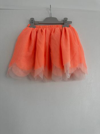 Jupe pailletée corail