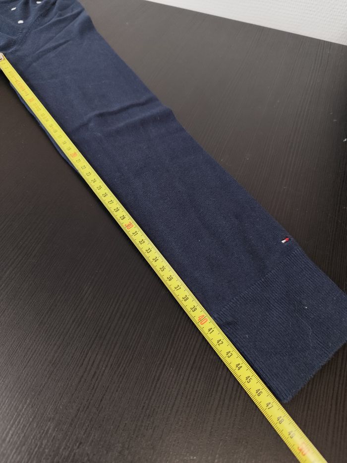 Pull col V marine à pois argenté - Tommy Hilfiger Taille S (US - Dimensions en photo) - photo numéro 8