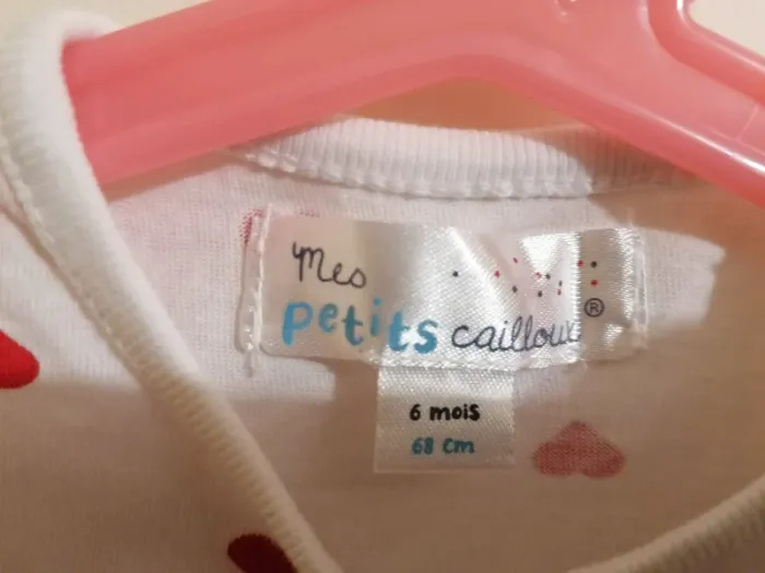 Lot tee-shirt fille été 6 mois mes petits cailloux - photo numéro 4