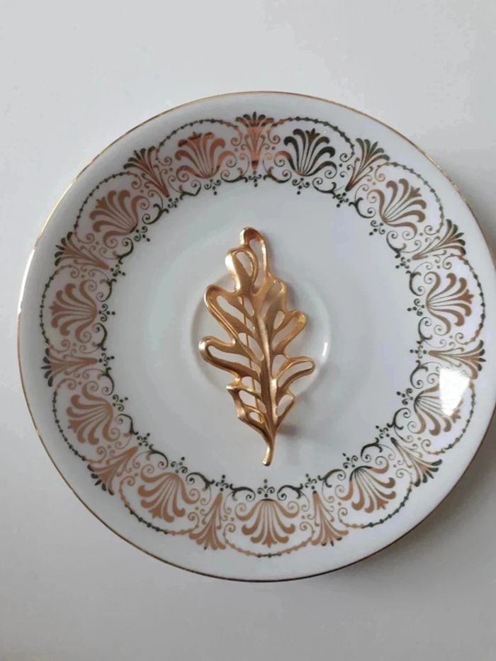 Broche vintage feuille - photo numéro 4